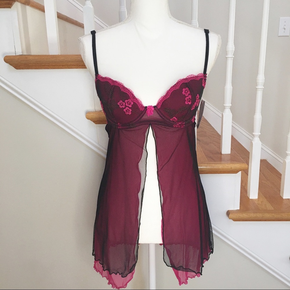 Rampage y2k fly away floral babydoll chemise S